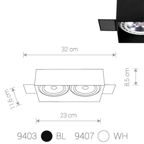 Встраиваемый светильник MOD PLUS 9403 фото 4