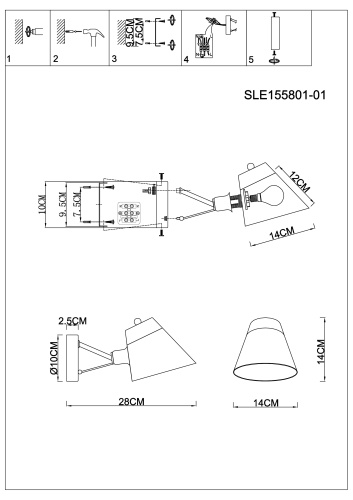 Бра Evoluce VARIO SLE15580101 фото 4