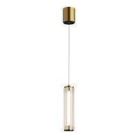 Светильник подвесной ST-Luce BAMBOO Латунь/Прозрачный LED 1*8W 4000K  SL6224.303.01