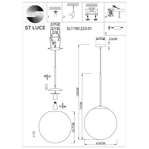 Подвес ST Luce CASSIUS SL1190.223.01 фото 7