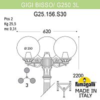 Садово-парковый фонарь Fumagalli GLOBE 250 G25.156.S30.VXF1R