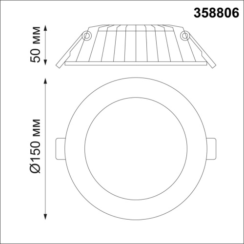 Светильник встраиваемый светодиодный NovoTech SPOT GESSO 12W 358806 фото 3