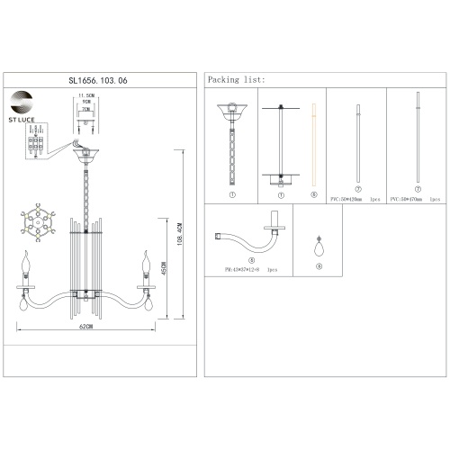 Люстра подвесная ST Luce EPICA SL1656.103.06 фото 8