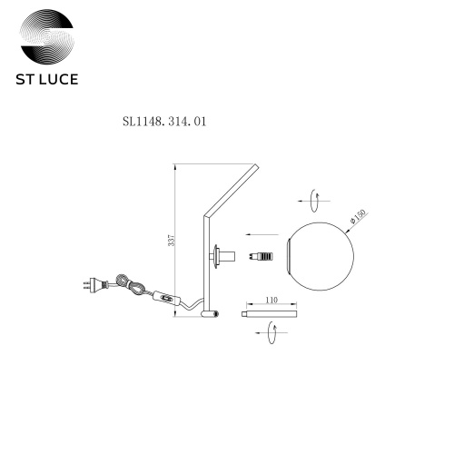 Прикроватная лампа ST Luce CODDA SL1148.314.01 фото 6