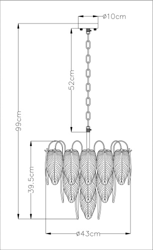 Подвесная люстра Arte Lamp EVIE A4052LM-6SG фото 11