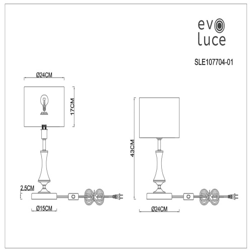 Прикроватная лампа Evoluce Elida SLE107704-01 фото 5