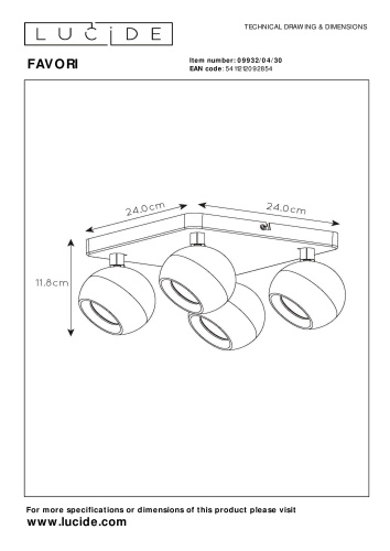 Спот Lucide FAVORI 09932/04/30 фото 4