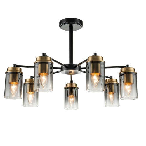 Светильник на штанге Escada 2118/7P E14*40W Black/Brass