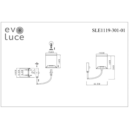 Бра EVOLUCE ELLISSE SLE1119-301-01 фото 6