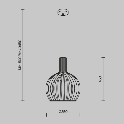 Подвесной светильник Maytoni Roots MOD194PL-01W фото 4