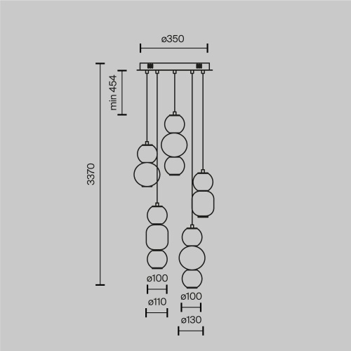 Подвесной светильник Maytoni Drop MOD273PL-L80CH3K фото 3