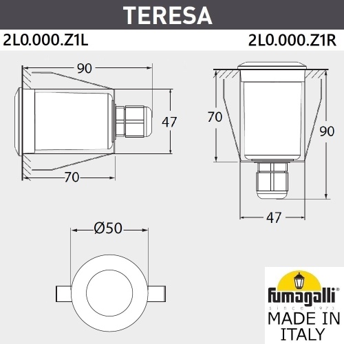 Светильник уличный Fumagalli TERESA серый, прозрачный 2L0.000.000.LXZ1L фото 3