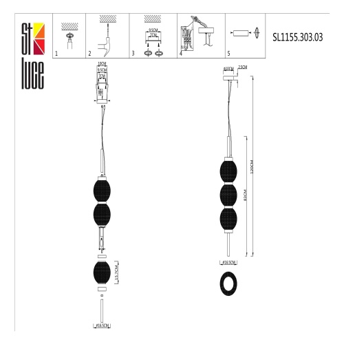 Светильник подвесной ST-Luce MARENA SL1155.303.03 фото 11
