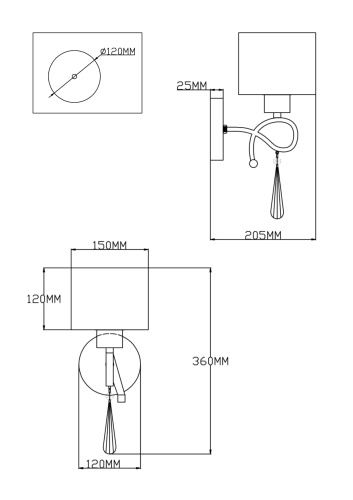 Бра Moderli V2560-1W фото 4