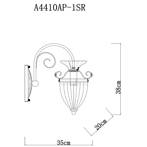 Бра Arte Lamp Schelenberg A4410AP-1SR фото 6