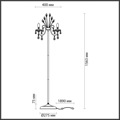 Торшер Odeon Light HALL VERSIA 4977/3F фото 3