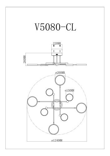 Люстра Moderli V5080-CL фото 4