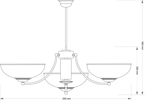 Люстра Kutek N KLOSZ N-ZW-3(P) фото 3