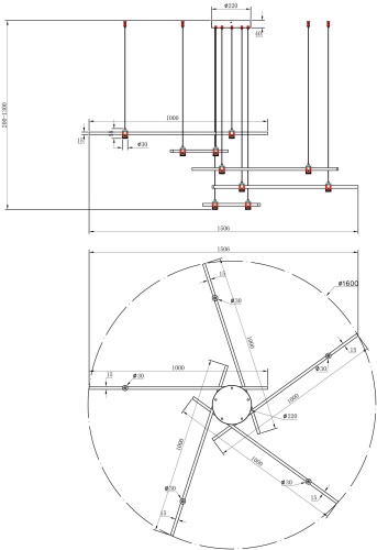 Подвесная люстра Arte Lamp ERRAI A2195SP-5BK фото 5