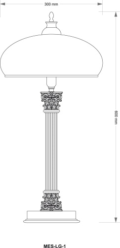 Настольная лампа Kutek MESSINA MES-LG-1(P)GR фото 3