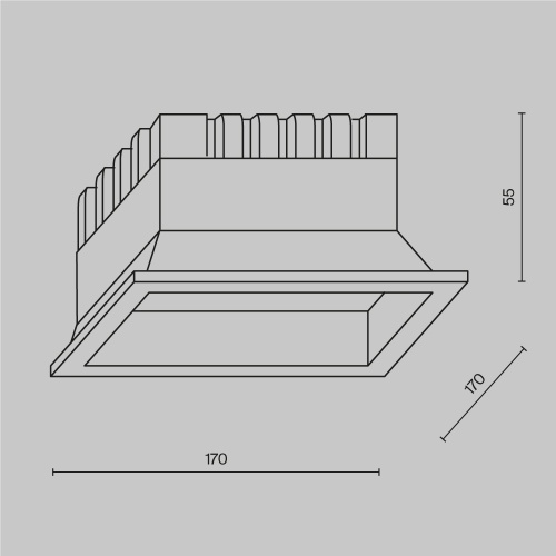 Встраиваемый светильник Technical DL054-24W3K-W фото 9