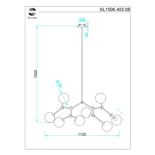 Люстра подвесная ST Luce Chieti SL1506.403.08 фото 3