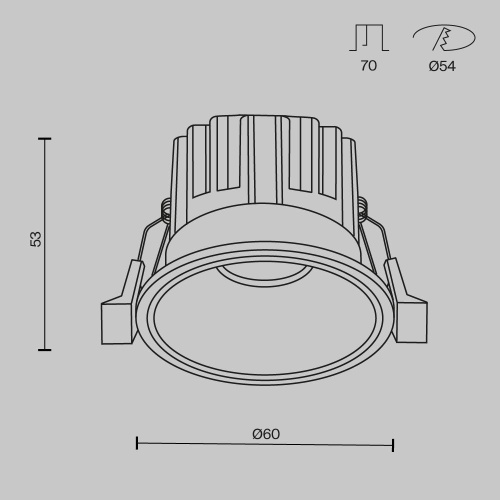 Встраиваемый светильник Maytoni Round DL058-7W3K-W фото 8