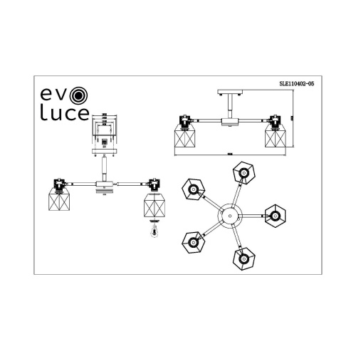 Светильник потолочный Evoluce STELITTO SLE110402-05 фото 5