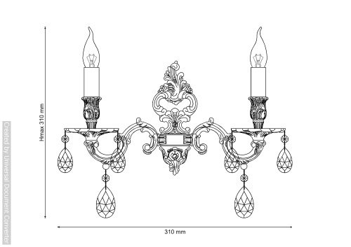 Бра BARLETTA W1730.2 cream white фото 4