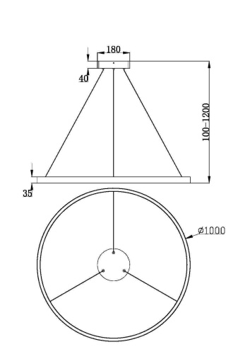 Подвесной светильник Maytoni Rim MOD058PL-L54BS3K фото 3