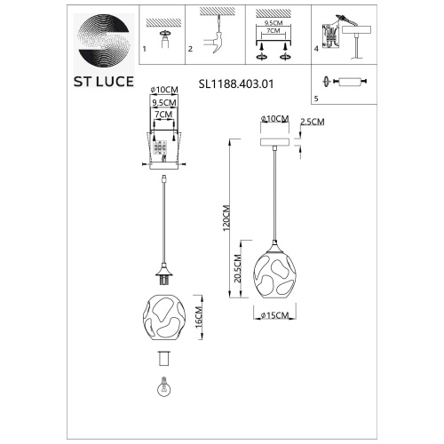 Подвес ST Luce IDESIA SL1188.403.01 фото 7