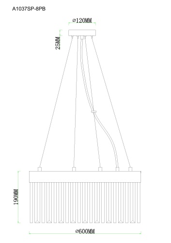 Подвесная люстра Arte Lamp FRANCHESKA A1037SP-8PB фото 9