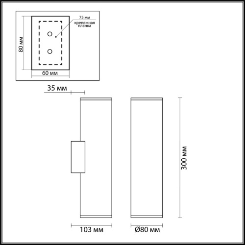 Настенный светильник Odeon Light DARIO 3833/2WB фото 3