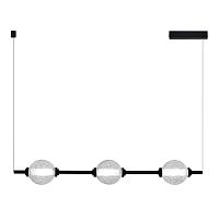 Светильник подвесной ST-Luce PEEK Черный/Прозрачное кракелированное стекло LED 3*8,5W 3000K SL6120.403.03