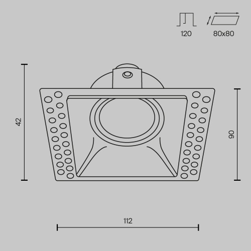 Встраиваемый светильник Technical DL042-01-SQ-W фото 4