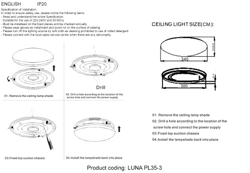 Светильник Crystal Lux LUNA LUNA PL35-3 фото 7