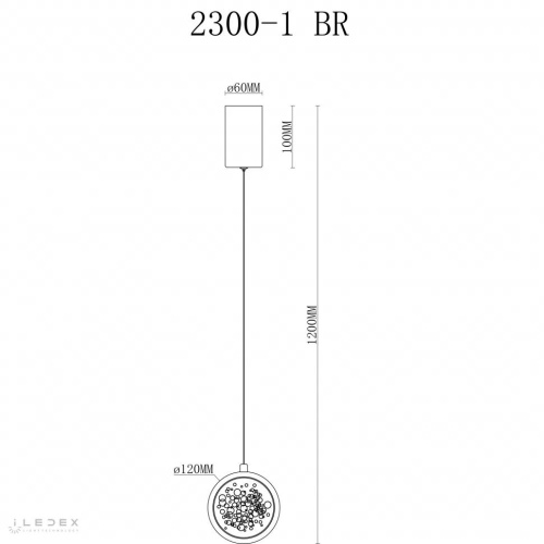 Светильник подвесной iLedex Sonos 2300-1 BR фото 3