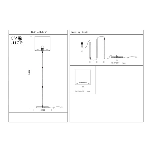 Торшер Evoluce NOIA SLE107305-01 фото 8