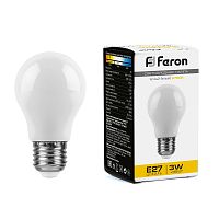 Лампа светодиодная Feron 3W 230V E27 2700K A50, LB-375 38266