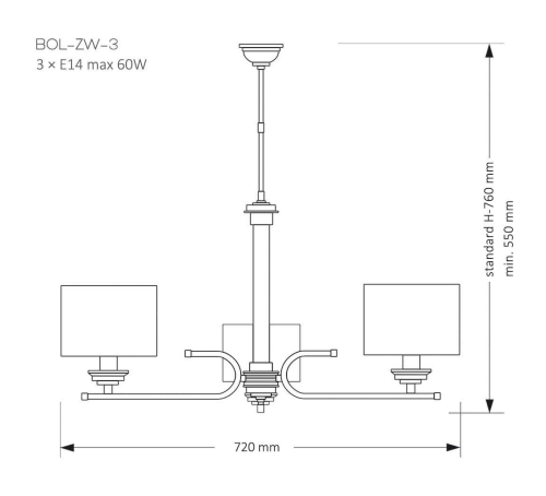 Люстра Kutek MOOD BEL-LG-1(Z) фото 3