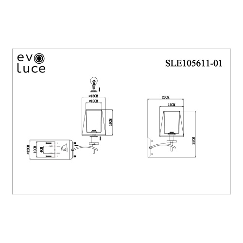 Бра Evoluce PERAMONE SLE105611-01 фото 4