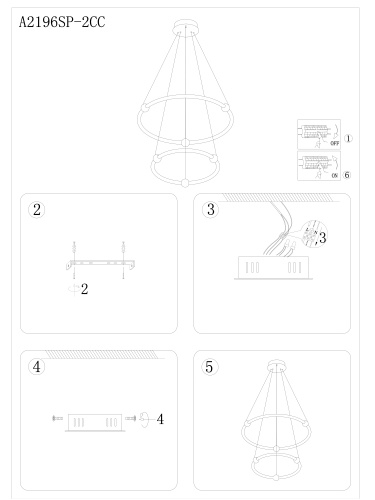 Подвесная люстра Arte Lamp HARLEY A2196SP-2CC фото 6