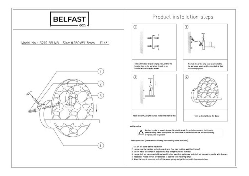 Настенный светильник Belfast Ravenhill 3219 BR MB фото 8