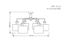 Люстра Kutek ARTU ART-PL-6(N)