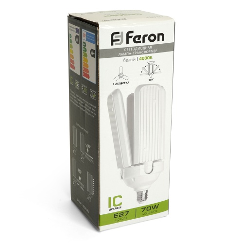 Лампа светодиодная Feron 70W E27 4000K 4 лепестка 48773 фото 4