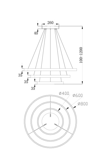 Подвесной светильник Maytoni Rim MOD058PL-L100BS4K фото 11