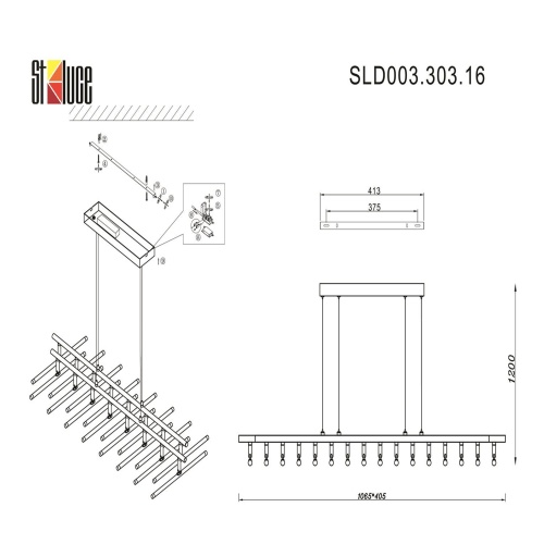 Люстра подвесная ST Luce PIACOD SLD003.303.16 фото 3
