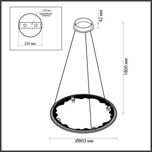 Подвесной светильник Odeon Light CAYON 7001/55L фото 3