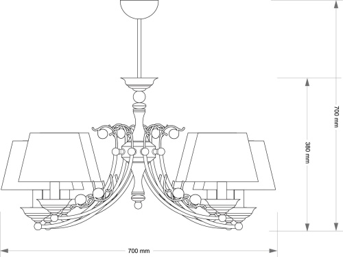 Люстра Kutek CASAMIA ABAZUR CAS-ZW-8(P/A) фото 3