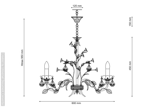 Люстра подвесная Fiori di rose 1770.6 фото 4
